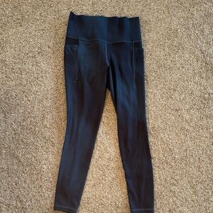 Athleta Navy Leggings Salutation Stash Tight